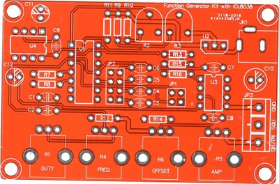Zdjęcie produktu dla ICL8038 Zestaw generatora o wysokiej precyzji, wyjście sinusoidalne/trójkątne/prostokątne/piłokształtne, 5 Hz ~ 400 kHz, regulowana amplituda częstotliwości