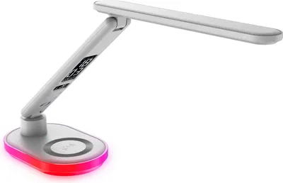 Zdjęcie produktu dla Lampa stołowa LED WILIT UL-U20, bezprzewodowe ładowanie 10W, podstawa RGB