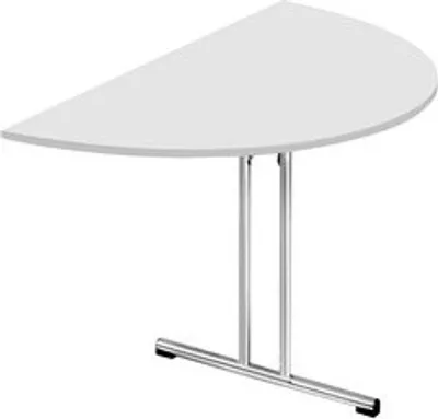 Produktbild von SODEMATUB Mehrzwecktisch lichtgrau halbrund, Rundrohr chrom, 140,0 x 70,0 x 74,0 cm