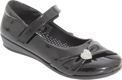 Image de US Brass Filles Paige II Diamond Trim Chaussures DF1036 (30 EU) (Noir Laqué)