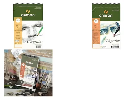 Image de CANSON Bloc de papier à dessin en spirale "C" à grain A5 180 g/qm 30 feuilles
