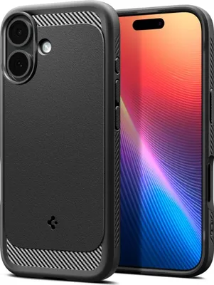 Produktbild von Spigen Rugged Armor (MagFit), Cover, Apple, iPhone 17, 16 cm (6.3"), Schwarz