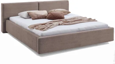 Produktbild von Doppelbett Kubrik 180x200cm Rippensamt - taupe