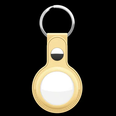Immagine prodotto di Portachiavi KeyBudz per AirTag - Realizzato a mano in vera pelle - Adattamento sicuro per l'AirTag - Gancio per riporre piccoli oggetti