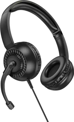 Image de Casque d'écoute HOCO Jack 3,5 mm avec microphone W112 noir