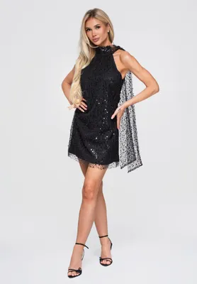 Produktbild von LARICA Kleid Mini Trapezform Elegant LA-OM-DLR395 black S