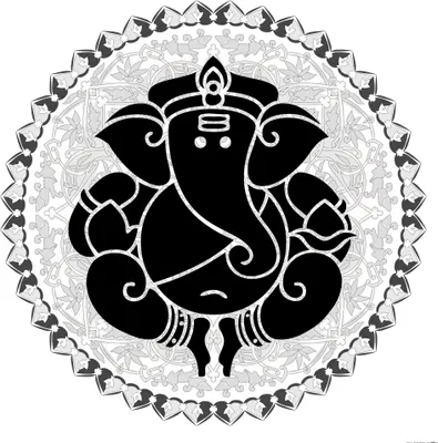 Produktbild von Spiritualität Kunstdruck Bild - Ganesha, Der Elefantengott (70 x 70 cm)