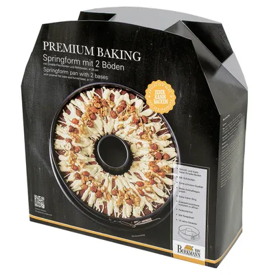 Produktbild von IRKMANN Springform, Ø 28 x H 9 cm, zwei Böden, Auslaufschutz, Marken-Antihaftbeschichtung, PFOA- fre