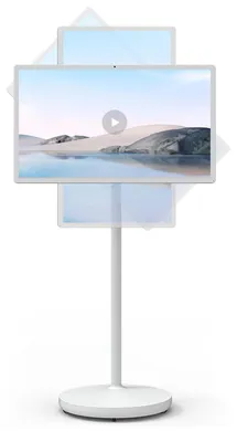 Image de Écran intelligent Zimilo Mobiles, téléviseur tactile FHD de 32 pouces, moniteur rétractable avec caméra de 16 MP, 8 Go de RAM + 128 Go de stockage, haut-parleurs de 40 W et support pivotant