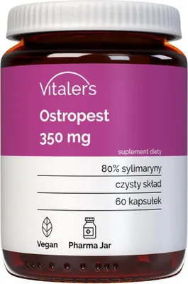 Produktbild von Vitaler's Mariendistel 350 mg - 60 Kapseln, Vegan, 2 Monate Nahrungsergänzung, ohne Konservierungsstoffe, reine Zusammensetzung