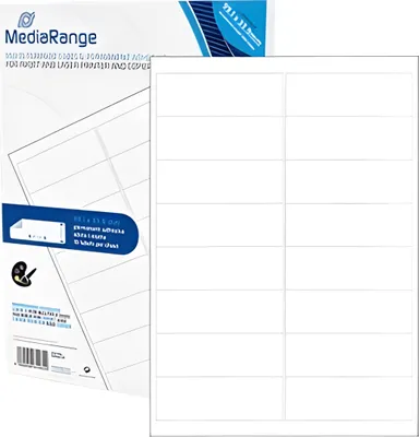 Immagine prodotto di MediaRange Etiketten 99,1x33,9mm  800 St. stark haftend weiß