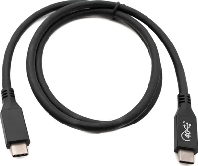 Produktbild von SYSTEM-S USB4 USB Kabel 80 cm Typ C Stecker zu Stecker 40 Gbit/s USB 4.0 in Schwarz