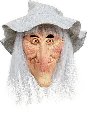 Immagine prodotto di Maschera da strega con cappello e capelli grigi Taglia unica