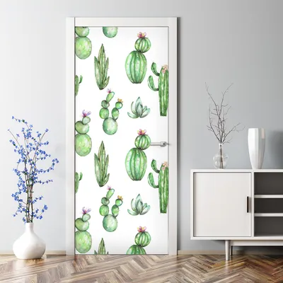 Produktbild von Dekorative Abnehmbarer Wandsticker Türtapete selbstklebend Klebefolie Frühlingsblumen 70 x 200 cm