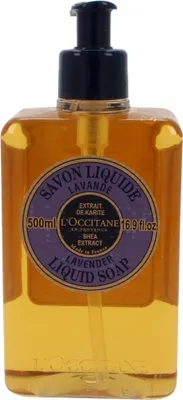 Produktbild von L'Occitane Shea Butter, Hände, Flüssigseife, Pumpenflasche, Reinigend, Weichmachend, Lavendel, 500 ml