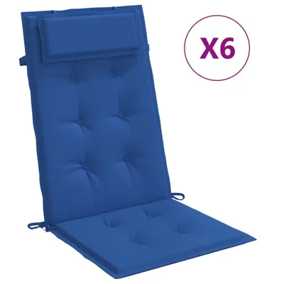 Produktbild von Hochlehner-Auflagen 6 Stk. Königsblau Oxford-Gewebe