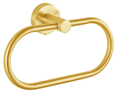 Imagen del producto de Anillo para toallas de acero inoxidable para montaje en pared, ideal para baño (color dorado)