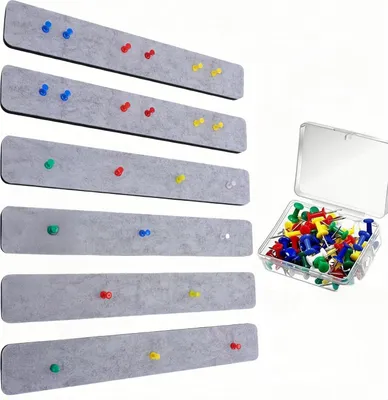 Produktbild von Selbstklebendes Kork-Pinnwand - Memoboard - Grau - 45 Stück
