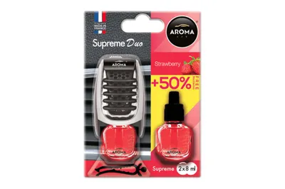 Obrázok produktu pre Osviežovač vzduchu AROMA CAR SUPREME DUO STRAWBERRY