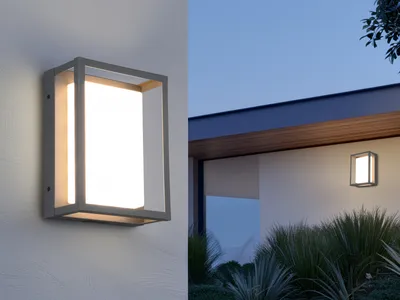Produktbild von 2er Set LED Außenwandleuchte, Fassadenbeleuchtung Anthrazit, Gartenbeleuchtung