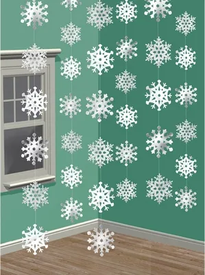 Produktbild von Deko-Hänger Schneeflocke 213cm 6 Stk.