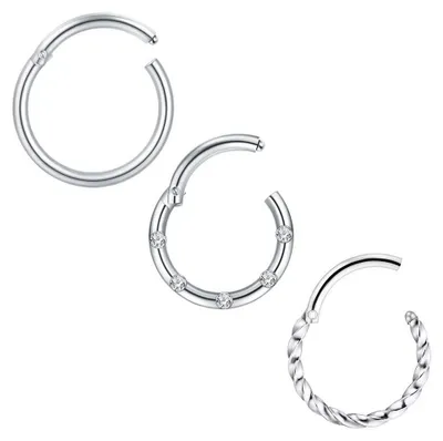 Produktbild von 8 mm Septum-Ring aus chirurgischem Stahl für Piercings