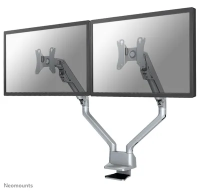 Produktbild von Neomounts FPMA-D750D - Befestigungskit - Voll beweglich - für 2 LCD-Displays - Silber - Bildschirmgröße: 25.4-81.3 cm (10"-32")