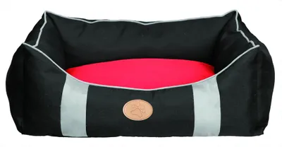 Produktbild von Trixie Bett Caya 65 × 50 cm, schwarz/rot/grau