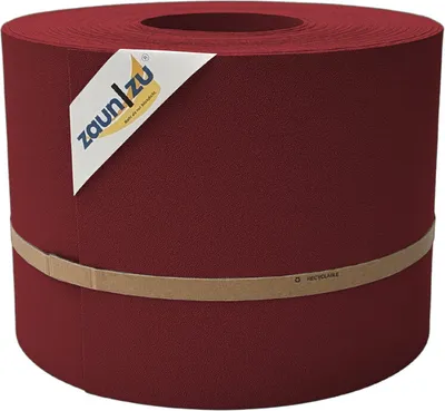 Produktbild von Sichtschutzstreifen zaun|zu PREMIUM 35m Rolle PP Zaunblende für Doppelstabzaun Bordeauxrot, 35m