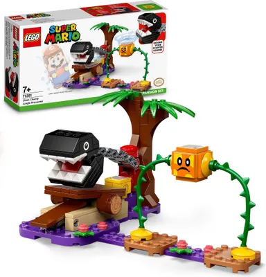 Produktbild von LEGO 71381 Super Mario Begegnung mit dem Kettenhund – Erweiterungsset, baubares Spiel mit Häcki Figur