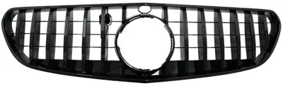 Immagine prodotto di Griglia radiatore per Mercedes S Classe (C217) modello A217, dal 2014 al 2017, stile GT-R, colore nero, compatibile con sistema di telecamere a 360°.
