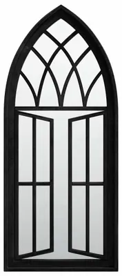 Produktbild von vidaXL Gartenspiegel Schwarz 70x30 cm Eisen