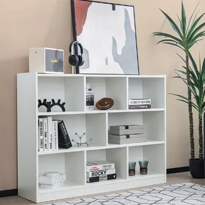 Produktbild von Rebiko Bücherregal, Weiß, modern, offen, robust, 104x100x30 cm (HxBxT), einfacher Zusammenbau, für Wohn-, Schlaf-, Büro-, Flur- & Kinderzimmer