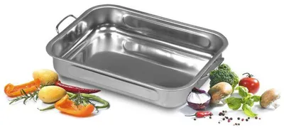 Zdjęcie produktu dla Krüger kwadratowe naczynie żaroodporne ze stali nierdzewnej 25cm