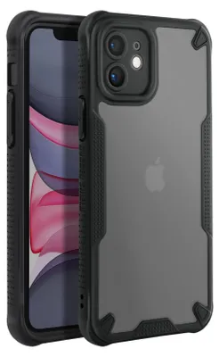 Produktbild von Avizar, Hülle iPhone 11 Stoßfest Verstärkte Ecken Matt, Schwarz