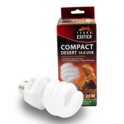 Produktbild von Compact Desert 10.0 UVB Lampe 23 Watt - Energiesparende Kompaktlampe für Wüstenterrarien