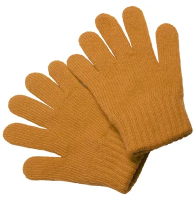 Produktbild von Claus Modes Kinder Handschuh Wolle Fingerhandschuh warm, senf, Einheitsgröße