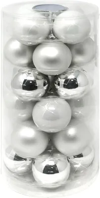 Produktbild von com-four® 24x Weihnachtskugeln, Christbaumkugeln aus echtem Glas für Weihnachten, Baumschmuck für den Christbaum, Ø 6 cm