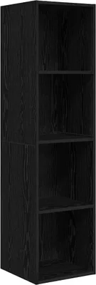 Image de Ensemble meuble TV Montage mural Chêne noir 37 x 37 x 142,5 cm