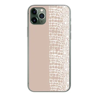 Produktbild von MuchoWow® Handyhülle Schutzhülle Hülle für iPhone 11 Pro Max Schlange - Design - Rosa Silikon Softcase Handy Hülle - Schutz
