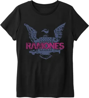 Produktbild von Ramones - T-Shirt für Herren/Damen Uni RO1527 (XXL) (Schwarz/Violett)