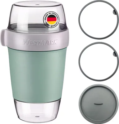 Imagen del producto de Recipiente para comida Westmark, 1150 ml, color verde menta + 2 juntas grandes + 1 tapa, modelo 528722EM