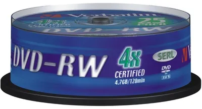 Produktbild von Verbatim DVD-RW Matt Silver, DVD-RW, Spindel, 25 Stück(e), 4,7 GB