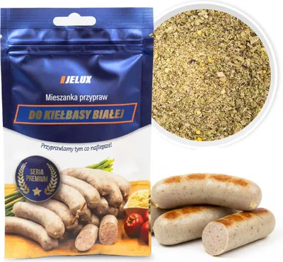 Zdjęcie produktu dla JELUX - Przyprawa do kiełbasy białej 66 g - Wydajność na 5 kg - Aromatyczne przyprawy
