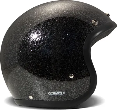 Image de Casque Jet DMD Vintage Glitter Noir taille L