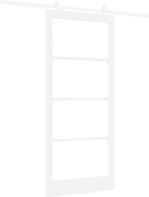 Produktbild von vidaXL Schiebetür ORKDAL 93 x 211 cm Massivholz Kiefer und Glas Weiß