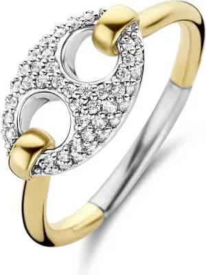 Produktbild von 12257ZY Ring mit Zirkonia bicolor vergoldet 12257ZY Ti Sento Milano