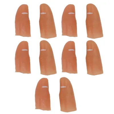 Obrázek produktu pro 5 párů svítících palců pro dospělé, LED světlo na baterie, snadné použití, falešné světlo na prsty pro Halloween, žluté