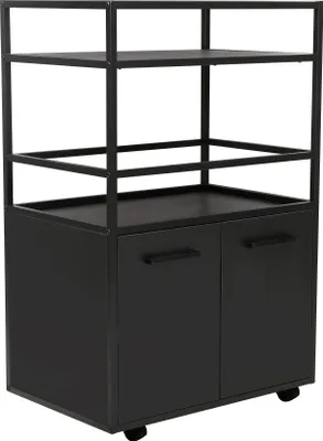 Produktbild von trendteam Barwagen Mosaik Schwarz B/H/T ca. 60/94/40 cm