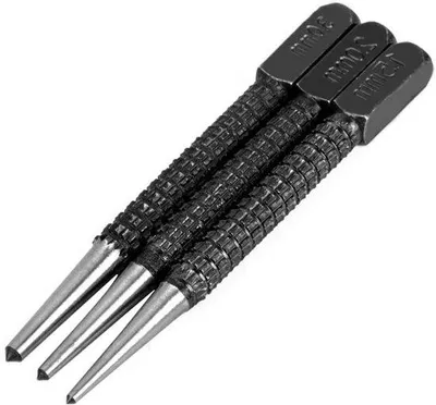 Produktbild von Set aus 3 Präzisionsspitzen für Bohrlöcher, Positionierung und Kohlenstoffstahl (1,5mm-3mm)